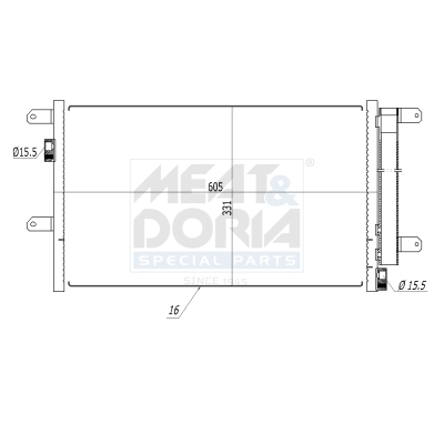 Condensor, airconditioning Meat Doria 991176