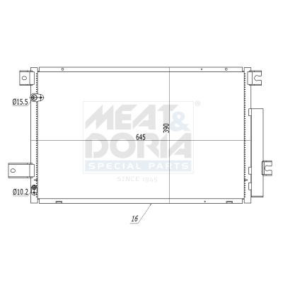 Condensor, airconditioning Meat Doria 991180
