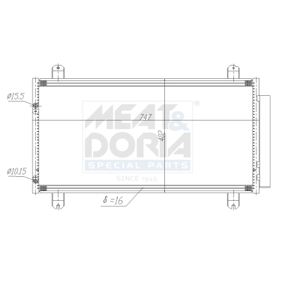 Condensor, airconditioning Meat Doria 991199