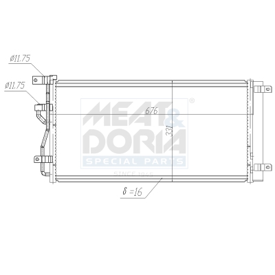 Condensor, airconditioning Meat Doria 991203