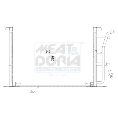 Condensor, airconditioning Meat Doria 991215