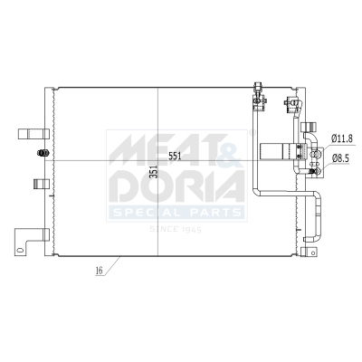 Condensor, airconditioning Meat Doria 991217