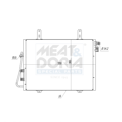 Condensor, airconditioning Meat Doria 991220