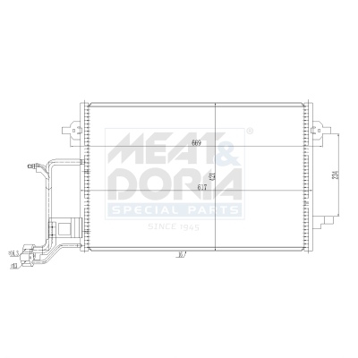 Condensor, airconditioning Meat Doria 991229