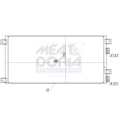 Condensor, airconditioning Meat Doria 991230