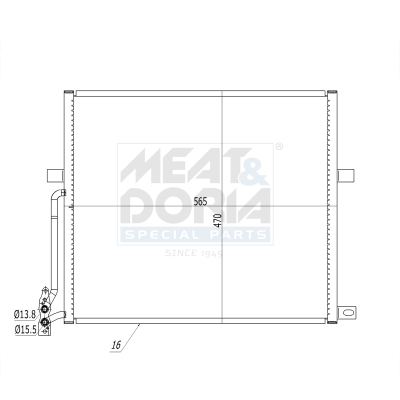 Condensor, airconditioning Meat Doria 991239