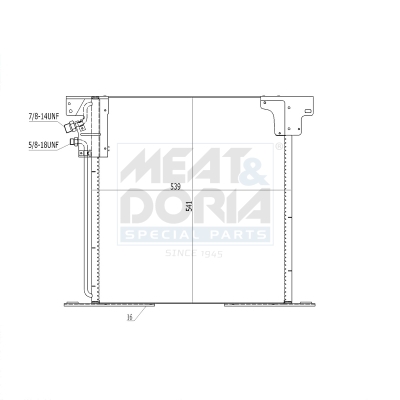 Condensor, airconditioning Meat Doria 991245