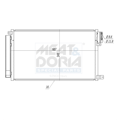 Condensor, airconditioning Meat Doria 991255