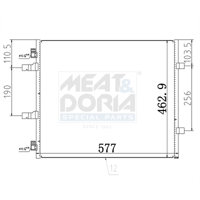 Condensor, airconditioning Meat Doria 991266