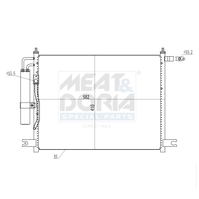 Condensor, airconditioning Meat Doria 991270