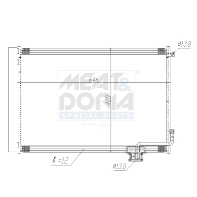 Condensor, airconditioning Meat Doria 991272