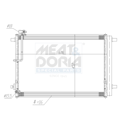 Condensor, airconditioning Meat Doria 991274