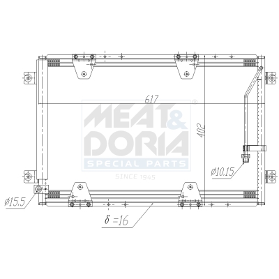 Condensor, airconditioning Meat Doria 991277