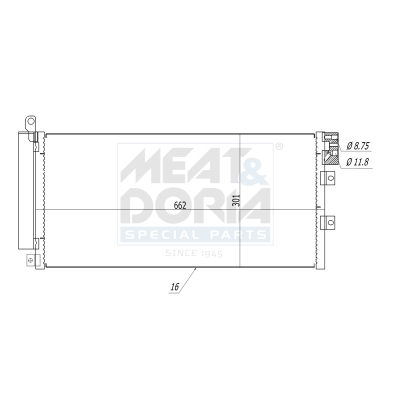 Condensor, airconditioning Meat Doria 991288