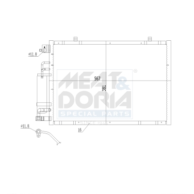 Condensor, airconditioning Meat Doria 991293