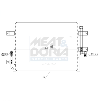 Condensor, airconditioning Meat Doria 991294