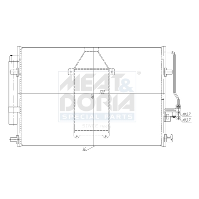 Condensor, airconditioning Meat Doria 991296