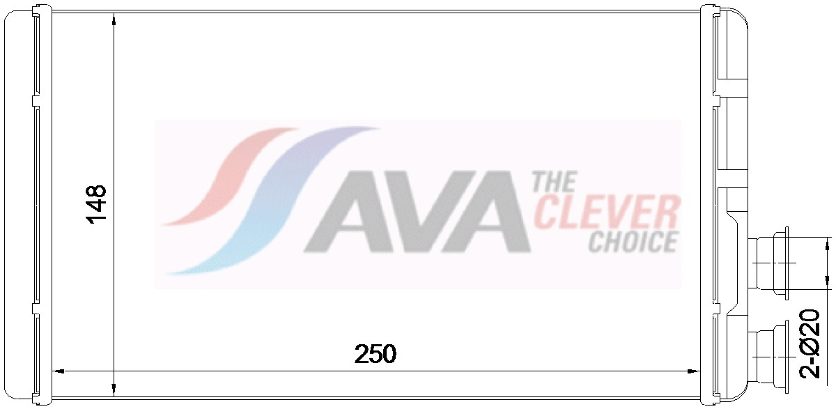 Kachelradiateur, interieurverwarming Ava Cooling AI6469