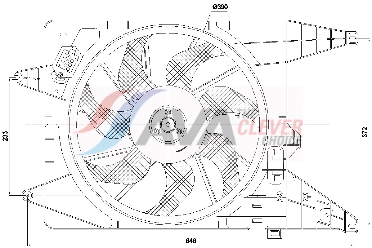 Koelventilatorwiel Ava Cooling DA7025