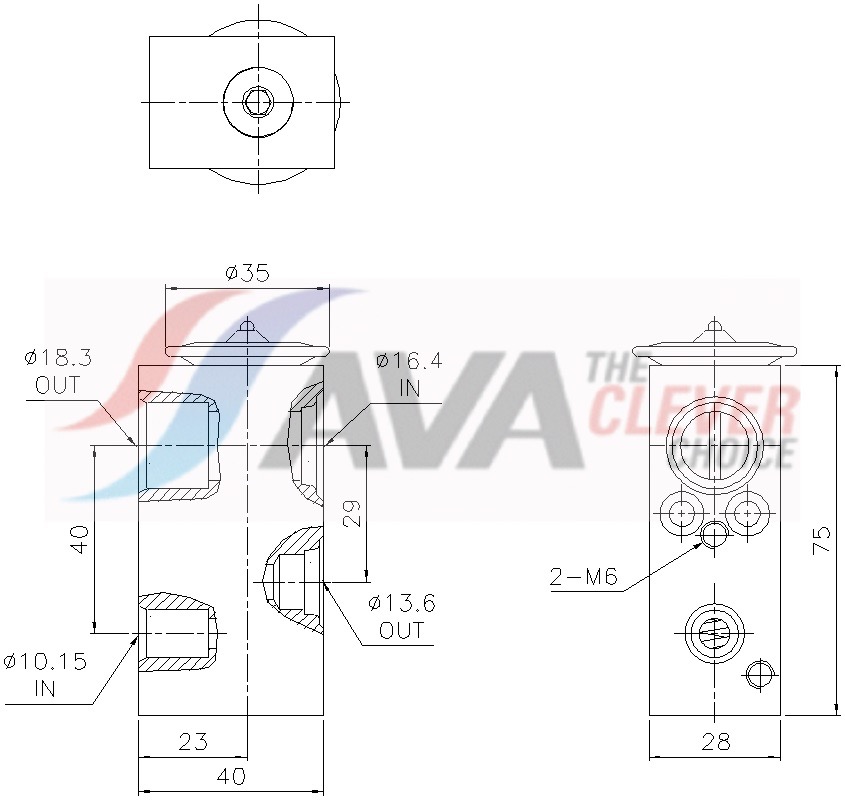 Expansieventiel, airconditioning Ava Cooling FT1491