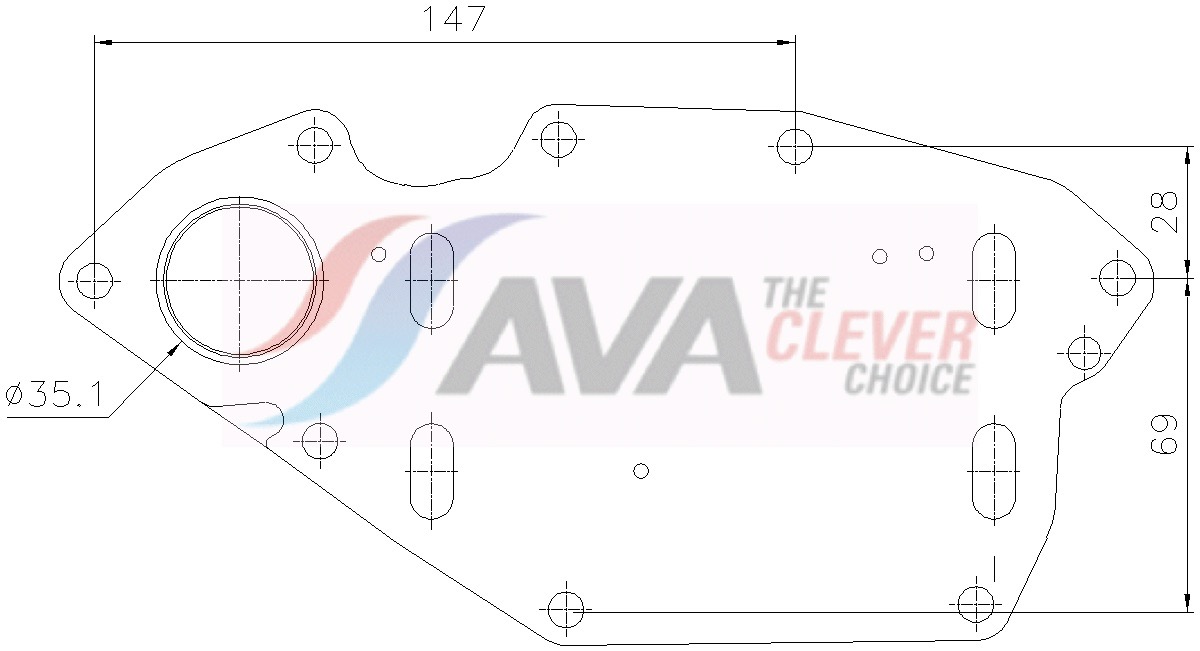 Oliekoeler, motorolie Ava Cooling RT3697