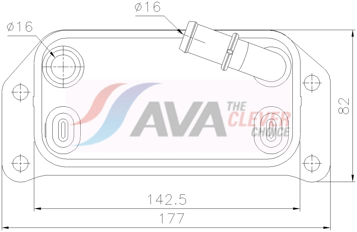 Oliekoeler, motorolie Ava Cooling VO3312