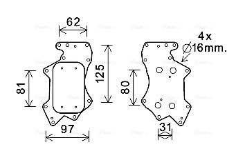 Oliekoeler motorolie Ava Cooling AI3403