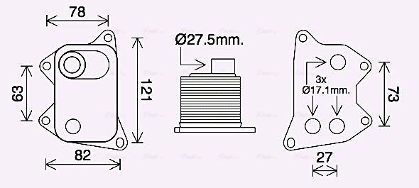 Oliekoeler motorolie Ava Cooling AI3420