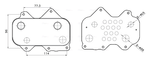 Oliekoeler motorolie Ava Cooling AI3455