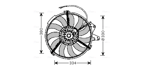 Ventilatorwiel-motorkoeling Ava Cooling AI7507