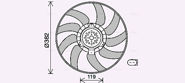 Ventilatorwiel-motorkoeling Ava Cooling AI7519