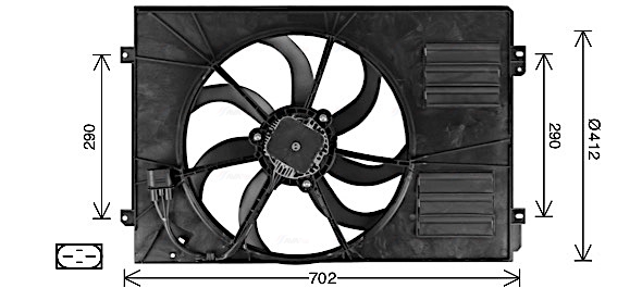 Ventilatorwiel-motorkoeling Ava Cooling AI7523