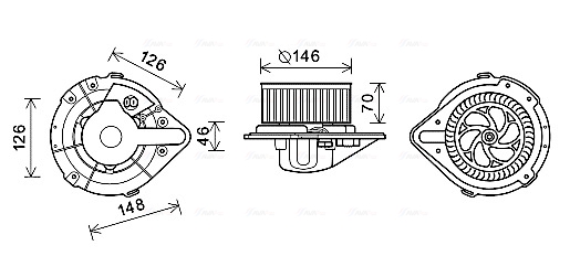 Kachelventilator Ava Cooling AI8370