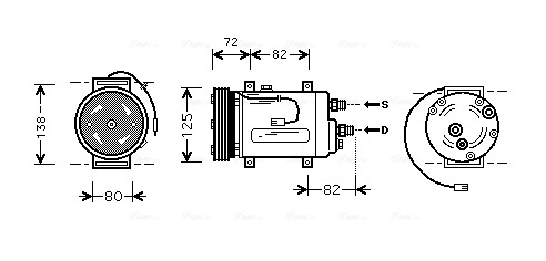 Airco compressor Ava Cooling AIAK178