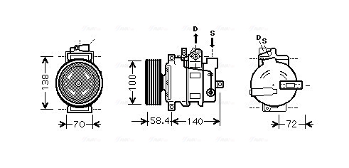 Airco compressor Ava Cooling AIAK262