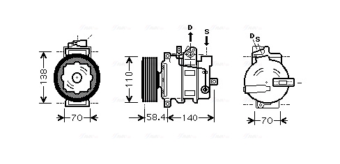 Airco compressor Ava Cooling AIAK272