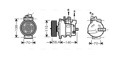 Airco compressor Ava Cooling AIAK274