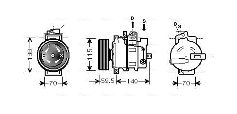 Airco compressor Ava Cooling AIAK284