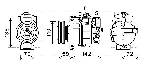 Airco compressor Ava Cooling AIAK396