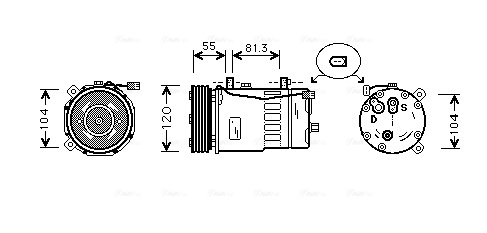 Airco compressor Ava Cooling AIK003