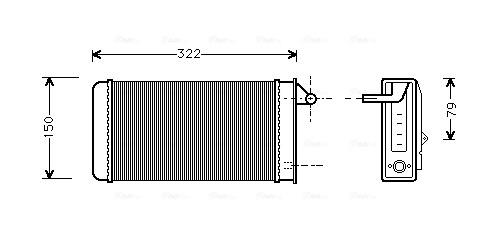 Kachelradiateur Ava Cooling AL6037