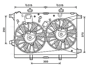 Ventilatorwiel-motorkoeling Ava Cooling AL7517