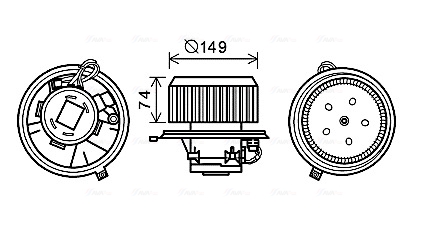 Kachelventilator Ava Cooling AL8139