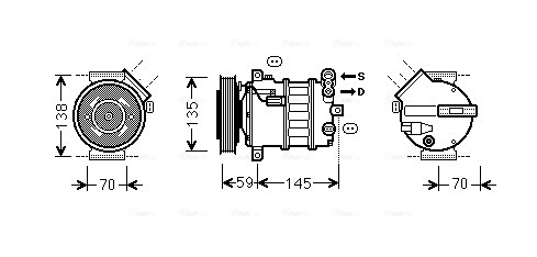 Airco compressor Ava Cooling ALK145