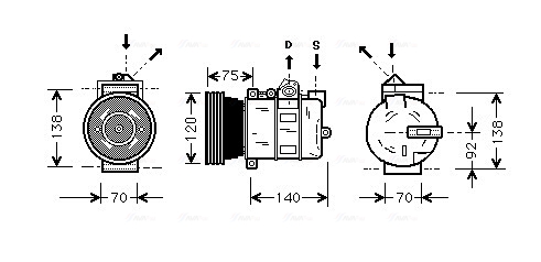 Airco compressor Ava Cooling AUAK043