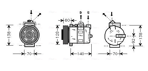 Airco compressor Ava Cooling AUAK050