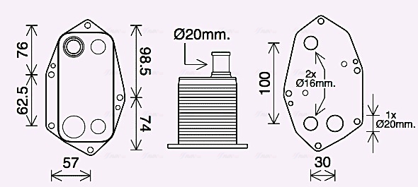 Oliekoeler motorolie Ava Cooling BW3571