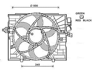 Ventilatorwiel-motorkoeling Ava Cooling BW7532