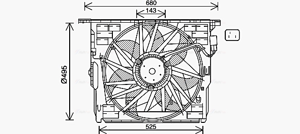 Ventilatorwiel-motorkoeling Ava Cooling BW7564