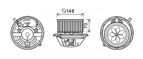 Kachelventilator Ava Cooling BW8462